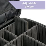 Walmart Train Case Cosmetics Organizer with Adjustable Dividers for Travel with Makeup & Toiletries, Black, Size 10.00 x 4.75 x 8.75