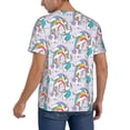 thumbnail image 2 of Rateoe Unicorn DoingYoga Pattern Men’s Baseball Short Sleeve Polo Shirt, Midweight Men's Shirt Golf Shirt Polo Shirts Quick Dry Short-XX-Large, 2 of 7