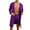 Purple, variant on Wancir Mens Womens Dressing Gown Kimono Bathrobe SatinKimono Robes Sleepwear Nightwear Nightgown