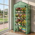thumbnail image 5 of LIFERECORD 4 Tier Mini Greenhouse - Portable Greenhouse with PE Cover for Indoor or Outdoor, 27" x 19" x 65" Green House for Home, Green, 5 of 6