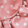 thumbnail image 4 of Superior 600 Thread Count 4-Piece Luxury Cotton Blend Pink Polka Dots Sheet Set, Queen, 4 of 11