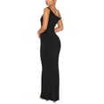 thumbnail image 3 of Vestido largo REORIA para mujer, de verano, con un solo hombro, negro, 3 of 7