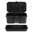 thumbnail image 5 of Hyper Tough 13-Inch Toolbox – Heavy-Duty Resin Storage with Padlock Compatibility & Foldable Handle, 5 of 10