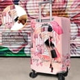 thumbnail image 4 of Travel Luggage Cover Suitcase Girl Protector Storage Fits 18-32 Inch Luggage Flower Luggage Protector Wheel Covers Patterned Travel with Pocket Elastic Luggage Anti-scratch Suitcase Cover XL, 4 of 6