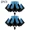 Blue-2PCS, variant on Inverted Reverse Folding Umbrella UV Protection Rain Sun Umbrella with Reflective Safety Stripe Compact Portable Travel Umbrella for Outdoor Use