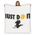 thumbnail image 2 of Just Do It Slogan Dragon Ball Kid Goku Dope Black Blanket, 2 of 3
