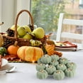 thumbnail image 4 of 12PCS Small Velvet Pumpkins Fake Mini Pumpkin Faux Harvest Fabric Foam Pumpkin Thanksgiving Halloween Decor for Fall Decor Table Centerpiece Wedding Farmhouse Decoration, 4 of 7