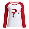 thumbnail image 4 of Fesfesfes Women's Raglan Sweatshirt Christmas Printed Long Sleeve Shirts Xmas Round Neck Casual Tops Clearance, 4 of 7