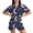 Moon, variant on Womens Pajama Sets 2 Piece, Pajamas for Women Set Short Sleeve V Neck Button Down Pajama Set, Cute Animal Star Moon Print Sleepwear Lounge Homewear with Shorts S-3XL