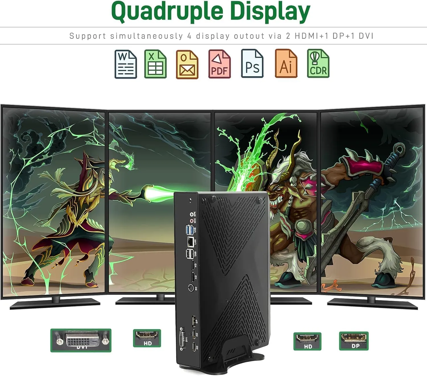 Mini Gaming Pc, I7-13700H 64GB DDR4 1TB M.2 NNMe SSD Windows 11 Pro Mini PC Gaming with Graphic Card RTX3050 6G