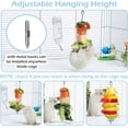 thumbnail image 5 of 2Pcs Rat Foraging Toys, 304 Stainless Steel Vegetable & Fruit Holder, Hanging Slow Feeder for Rats, Mice & Parakeets, 5 of 6