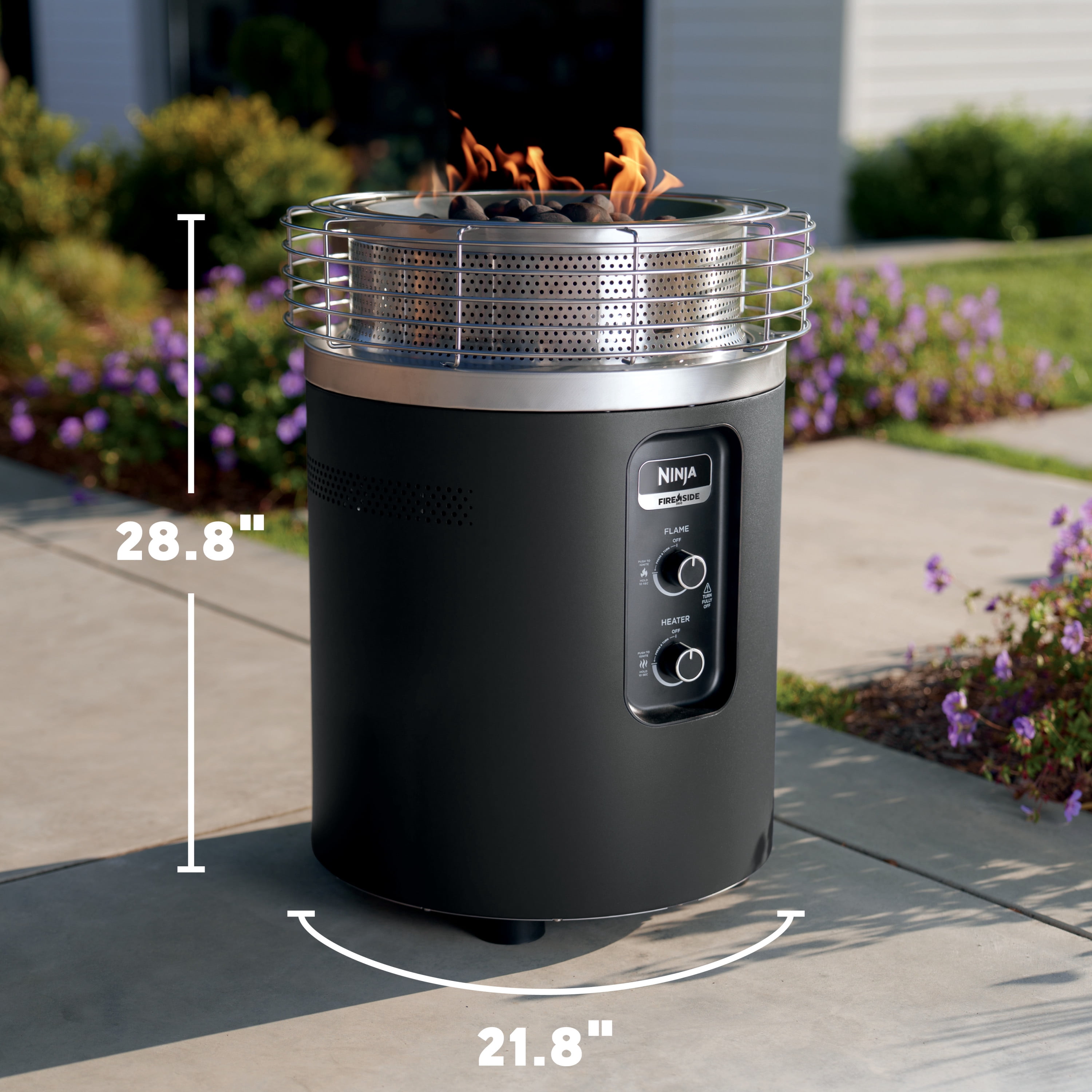 Ninja Fireside360 Outdoor Heater & Fire Pit, Black