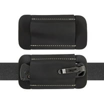 HNYG Leather Knife Sheath for Belt, Horizontal Carry Pocket Knife Holder, EDC Belt Pocket Organizer for Men, Knife Holster for Pocket Folding Knife, Black, 4.6" x 1.8"