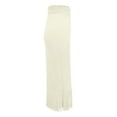 thumbnail image 6 of QHFBli Women's Fringe Trim Suede Skirt High Waisted Pencil Dressy Fall Winter Midi Long Skirt, 6 of 6