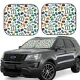 thumbnail image 2 of Uemuo Art Of Livings Printed 2 PCS Car Windshield Sun Shade, Auto Sun Heat and UV Rays Blocker, Foldable Automotive Front Window Sunshade Protector, 2 of 7