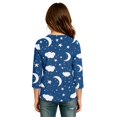 thumbnail image 4 of Abcomgle Long Sleeve Shirts for Girls 10-12 Henley Button Fall Shirts for Kids Girls Casual Basic Girls Tops Trendy Star&Moon Graphic Blouses for Girls, 4 of 5