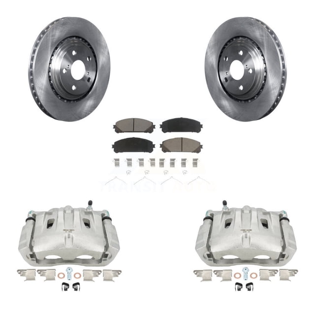 CMX Front Disc Brake Caliper Rotors and Ceramic Pads Kit for Car Toyota Sienna Highlander Lexus RX350 KC8-100006C