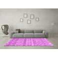 thumbnail image 3 of Ahgly Company Indoor Round Trellis Pink Modern Area Rugs, 5' Round, 3 of 4