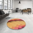thumbnail image 4 of Ahgly Company Tapis Rectangulaire Lavable en Machine Rouge Pamplemousse Transitionnel, 2 Pieds x 3 Pieds, 4 of 7