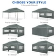 thumbnail image 3 of SANOPY 10x20 FT EZ Pop Up Canopy Anti-UV Waterproof Outdoor Tent Portable Party Commercial Instant Canopy Shelter Height Adjustable Tent Gazebo with 6 Removable Sidewalls, 4 Sandbags, Roller Bag, 3 of 17
