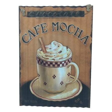Vogue Cafe Wall - Cafe Mocha and a Coffee Cup Metal Wall Art