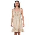thumbnail image 4 of Vestido Maternidad Algodón Fresco Cómodo Vestido Embarazo Verano Casual Tirantes Ajustable Color Beige, 4 of 5