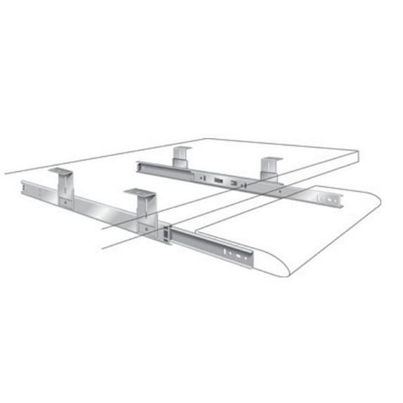 18 In. Variable Height Keyboard Slide 75Lb. - Black