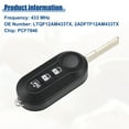 thumbnail image 5 of 433 MHz Key Fob Keyless Entry Remote for Fiat 500 2012-2017  for Ram ProMaster City Black, 5 of 7
