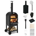 thumbnail image 1 of Patiojoy 2 Layer Steel Pizza Oven Wood Fire Pizza Grill Maker with Waterproof Cover&Pizza Stone for Outdoor, 1 of 7