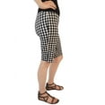 thumbnail image 2 of Rafaella Women's Supreme Stretch Pull On Comfort 11" Bermuda Shorts (Black Check, 10), 2 of 2