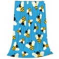 thumbnail image 2 of Sikiie Flying Bees Ultra-Soft Micro flannel Blanket Luxury All Seasons Warm Blanket for Bedding Sofa and Travel (4 sizes)-80"x60", 2 of 7