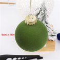 thumbnail image 2 of 8 bolas de terciopelo negro para adornos navideños de 3,15 pulgadas, adornos flocados para árbol de Navidad, adornos navideños de terciopelo de plástico, bolas navideñas para decoraciones de repisas d, 2 of 7