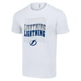 thumbnail image 2 of Men's Starter White Tampa Bay Lightning Four Team Name Logo T-Shirt, 2 of 3
