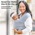 thumbnail image 4 of All-in-One Elastic Slings - Baby Carrier - Infant Sling - Baby Sling - Hands Free Slings - Baby Shower Gift - One Size (Classic Gray), 4 of 5