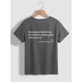 thumbnail image 6 of New Fashion Womens Letter T-Shirt Round Neck Short Sleeve Slogan Tee Top, 6 of 10
