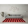 thumbnail image 3 of Ahgly Company Indoor Round Abstract Red Modern Area Rugs, 7' Round, 3 of 4