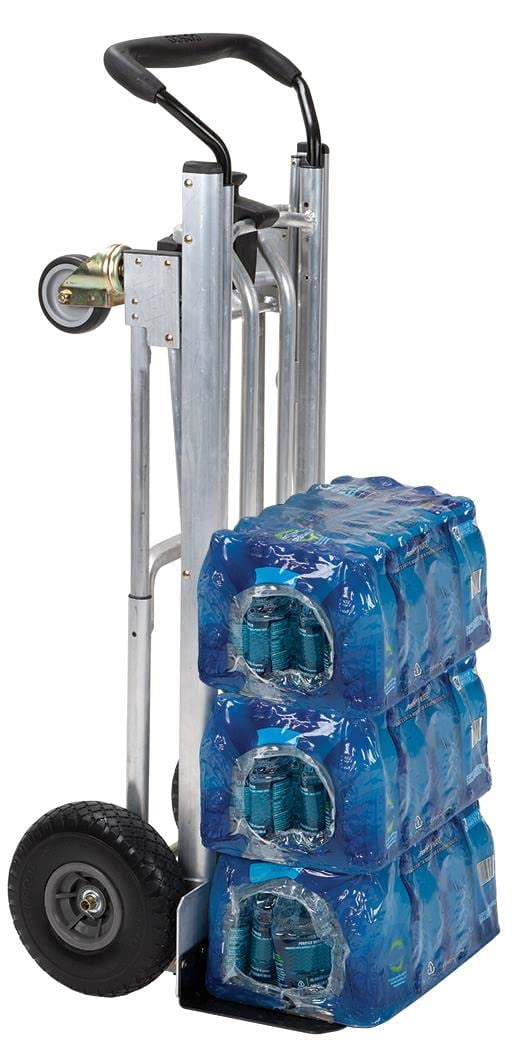 Jumbo 3-in-1 Multi Aluminium Sack Truck up to 450 kg Heavy Duty Transport Trolley Large Wheels Ergonomic Handle Transport Hand Truck Cosco Stacking Trolley Multifunctional