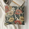 thumbnail image 3 of Creowell Brown Rust Red Vintage Floral Pillow Covers 18x18 Rustic Flowers Botanical Print Decorative Throw Pillows Outdoor Country Decorations Pillow Cases for Couch Sofa Bed Decor, 3 of 5
