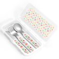 thumbnail image 4 of Salouo Turtle Flower Pattern 3 Pieces Toddler Utensils, Kids Silverware Set Stainless Steel Utensils for Kids Children Safe Spoons Forks & Knife Dishwasher Safe, 4 of 8