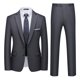 thumbnail image 1 of Conjunto de pantalones tipo chaqueta tipo blazer con dos botones, corte ajustado, de Suit WULFUL, de 2 piezas, 1 of 7
