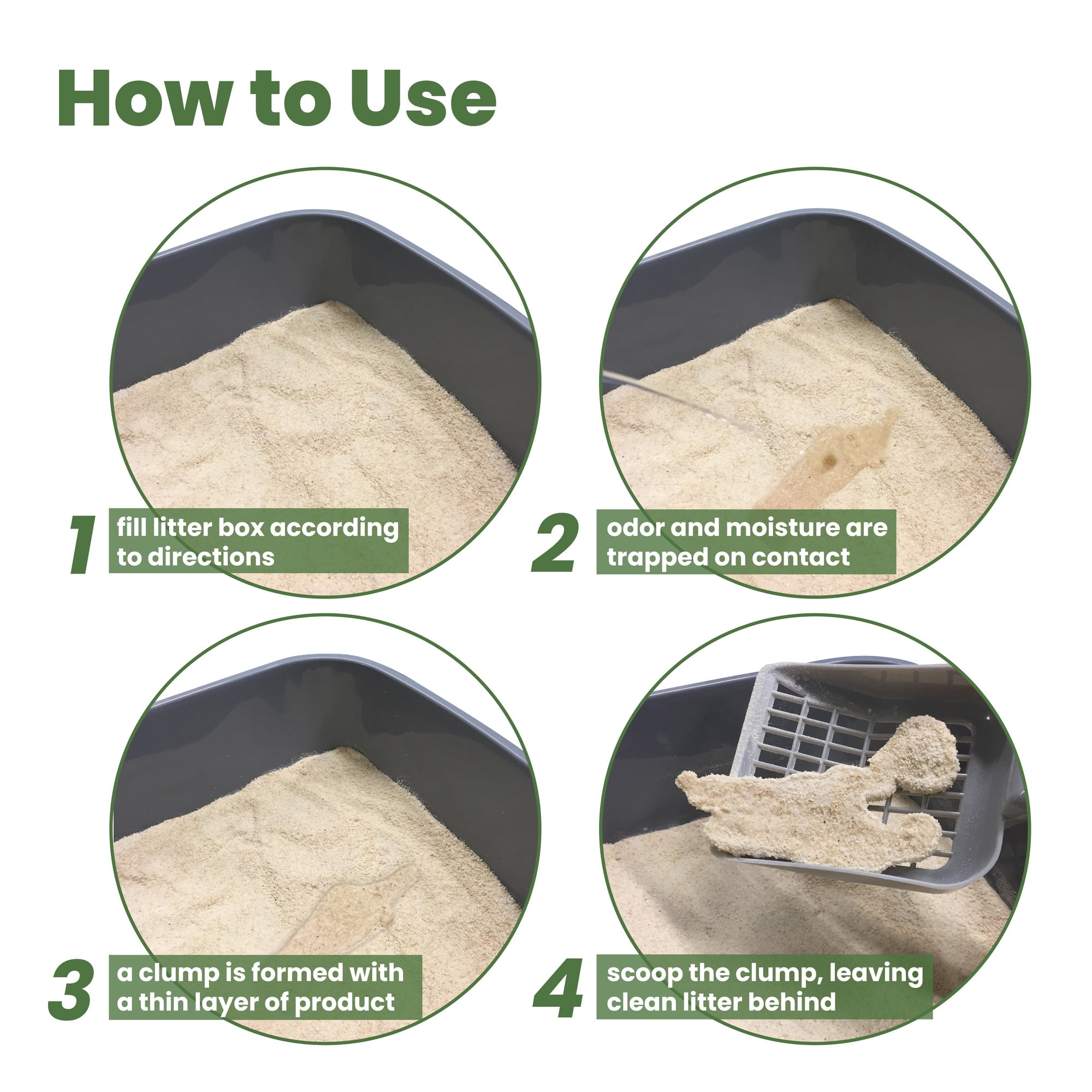 Almo Nature: Natural Unscented Cat Litter - 5 lbs - Non-Toxic, 100% Plant-Based, Clumping, Biodegradable, Compostable, For Cats & Kittens