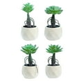 thumbnail image 1 of Cuenca de diamante con varilla, adornos pequeños creativos suculentos, flores artificiales, plantas verdes artificiales, 4 Uds., 1 of 5