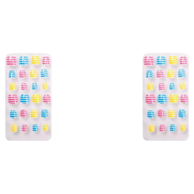 Qarigey 1 Juego de puntas de uñas artificiales estilo dibujos animados decoración del dedo del pie Adorable uñas postizas niños herramienta PNT-16-04 2Conjunto