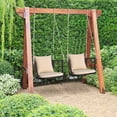 thumbnail image 3 of Costway Patio Hanging Rattan Basket Chair Swing Hammock Chair with Seat Cushion, 3 of 10
