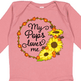 thumbnail image 4 of Inktastic My Pops Loves Me with Sunflower Wreath Boys or Girls Long Sleeve Baby Bodysuit, 4 of 5