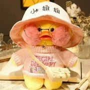 30cm Cute Plushie Lalafanfan Yellow Duck Stuffed Animals Soft Plush Toys for Girls Kids Kawaii Doll Birthday Christmas Gift