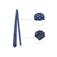 thumbnail image 2 of Conjunto de corbata de lunares INSPIRE CHIC para hombres, pin de corbata, gemelos, pañuelo de bolsillo, boda de negocios azul marino, 2 of 6