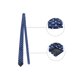 thumbnail image 2 of Corbata de lunares para hombres INSPIRE CHIC del Día del Padre, juego de clip de corbata, gemelos y pañuelo de bolsillo para bodas de negocios en azul marino, 2 of 6