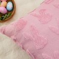 thumbnail image 5 of Easter Throw Pillow Covers 18x18 Inch, Set of 2 for Easter Decorations Pink Bunny Rabbit Soft Plush Faux Fur Wool Pillow Covers for Sofa Living Room Couch Bed, 5 of 6