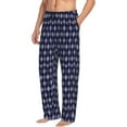 thumbnail image 2 of Sigee Purple and Blue Squares Print Men's Pajama Pants - Soft Lounge Sleep Bottoms with Elastic Waistband and Pockets-Medium, 2 of 9